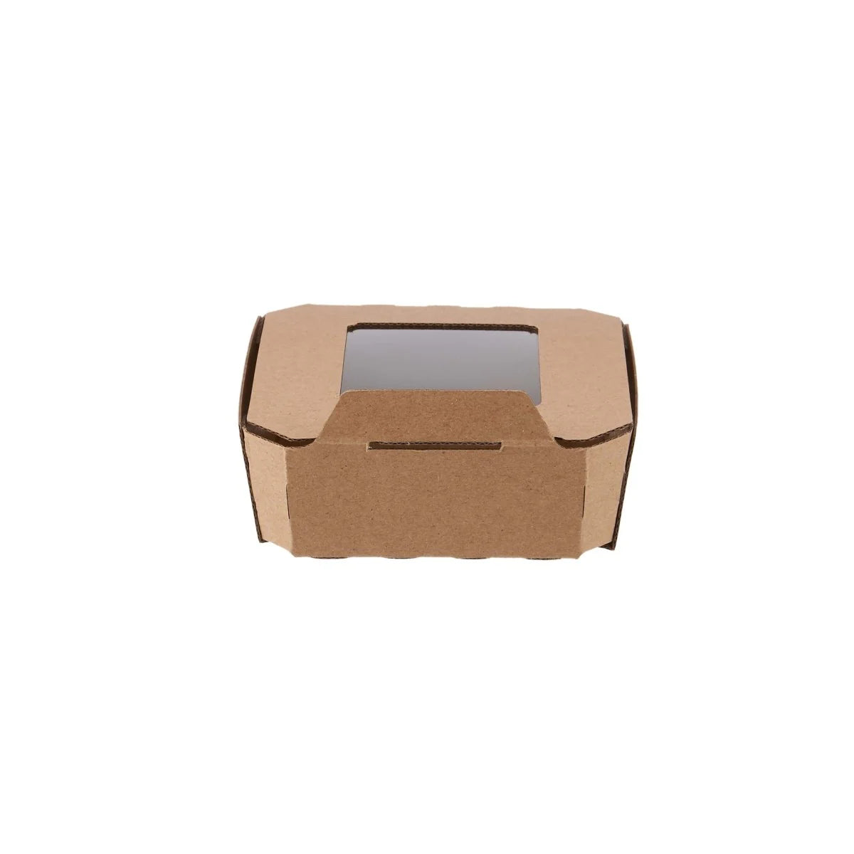 Kraft Flute Punnet Container With Window