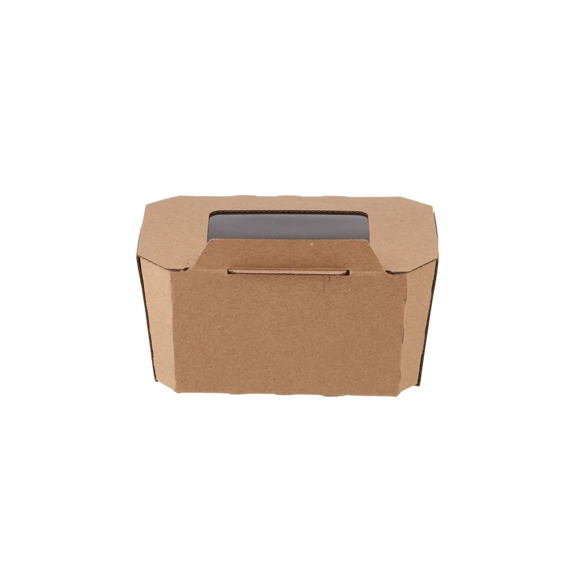Kraft Flute Punnet Container With Window