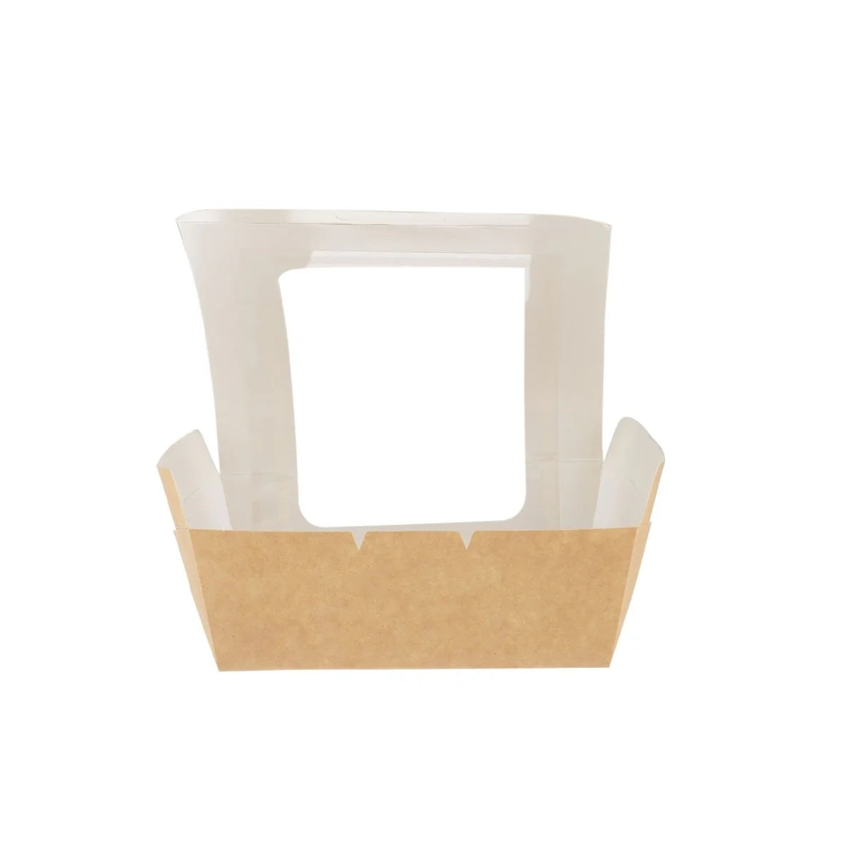 Kraft box with wider window