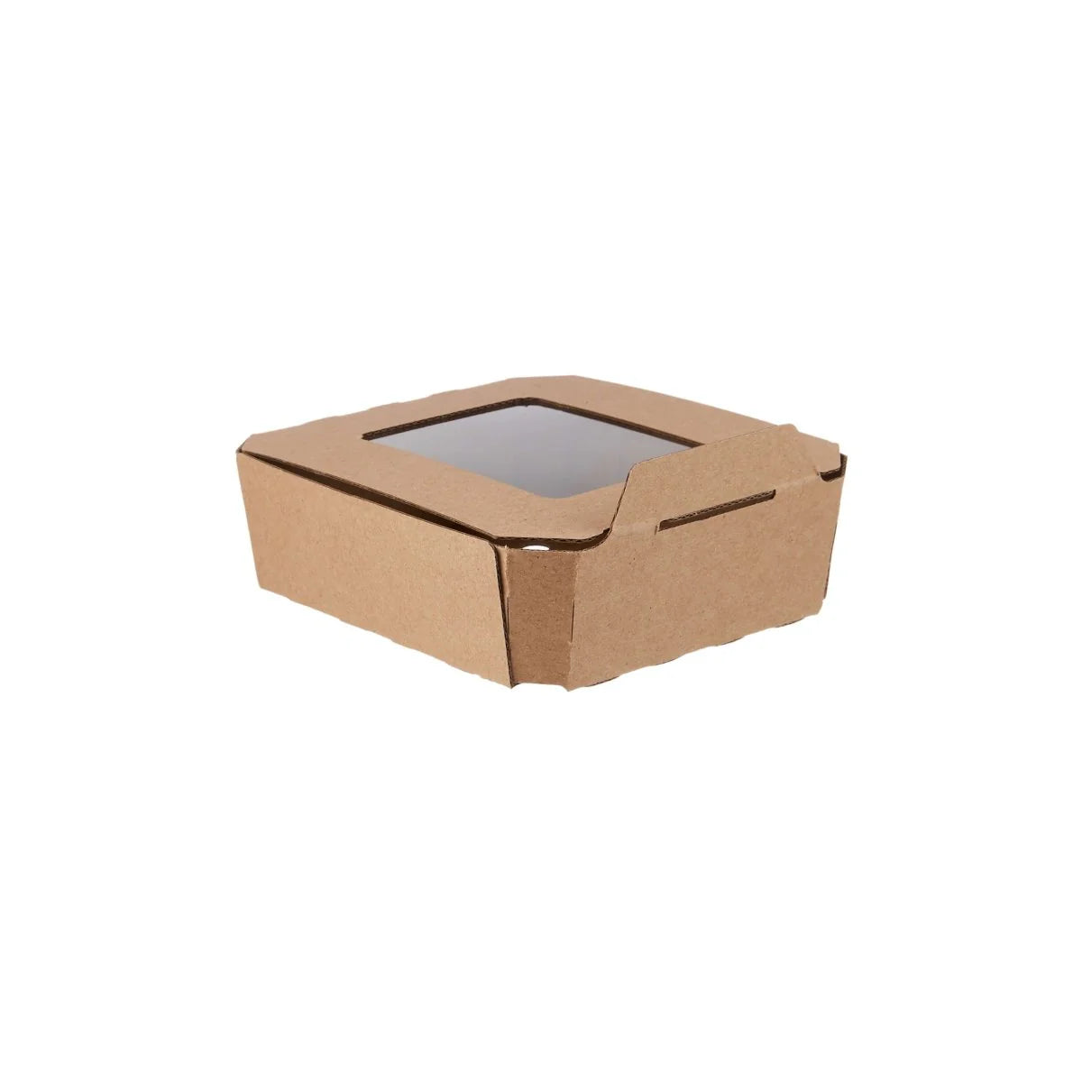 Kraft Flute Punnet Container With Window