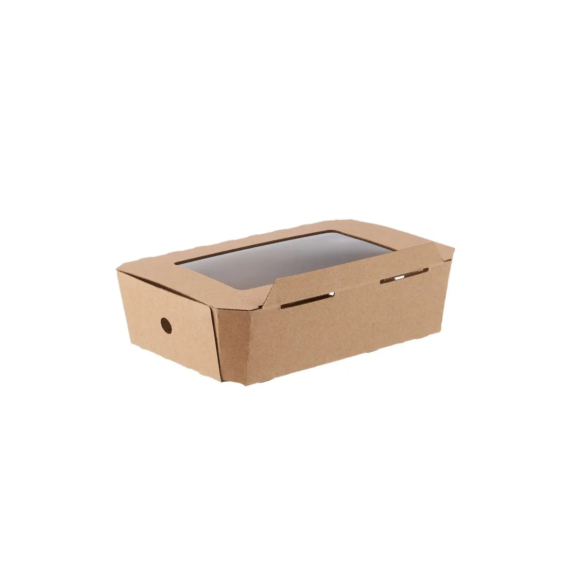 Kraft Flute Punnet Container With Window