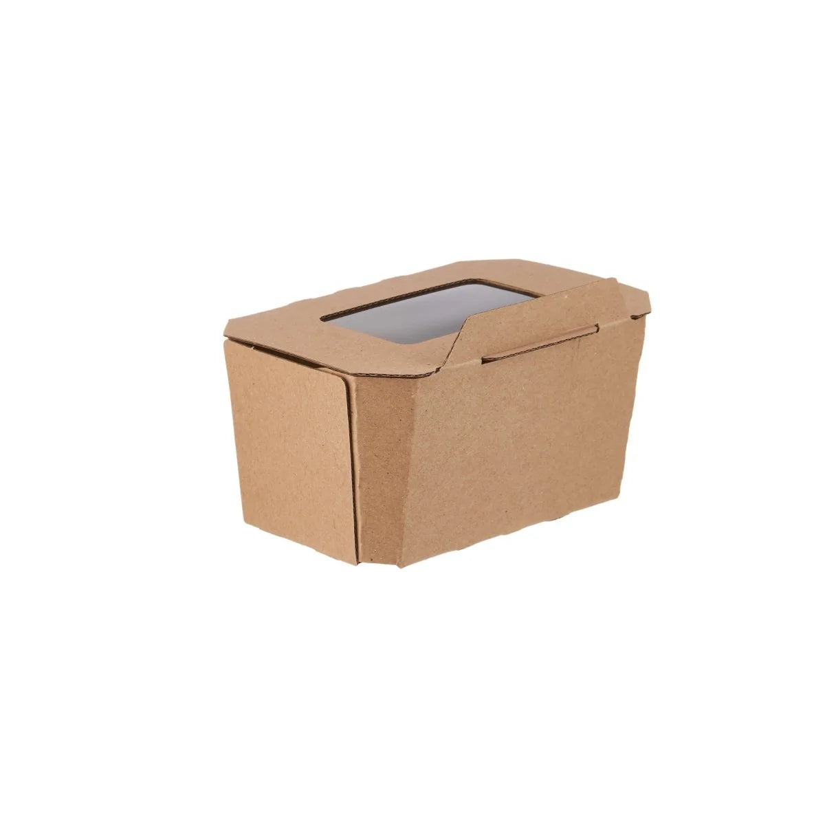 Kraft Flute Punnet Container With Window