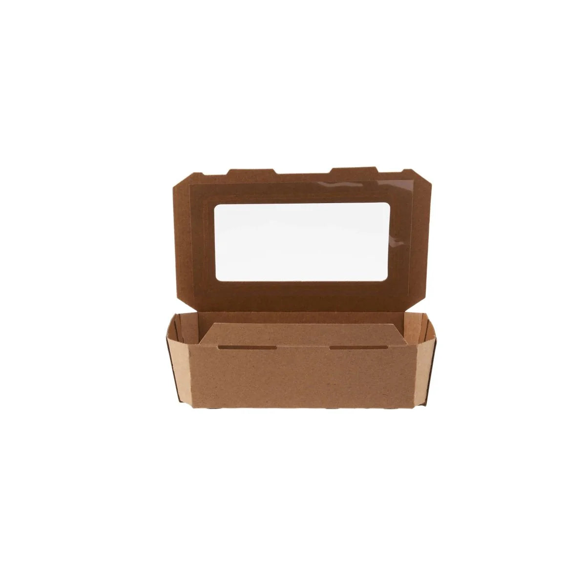 Kraft Flute Punnet Container With Window