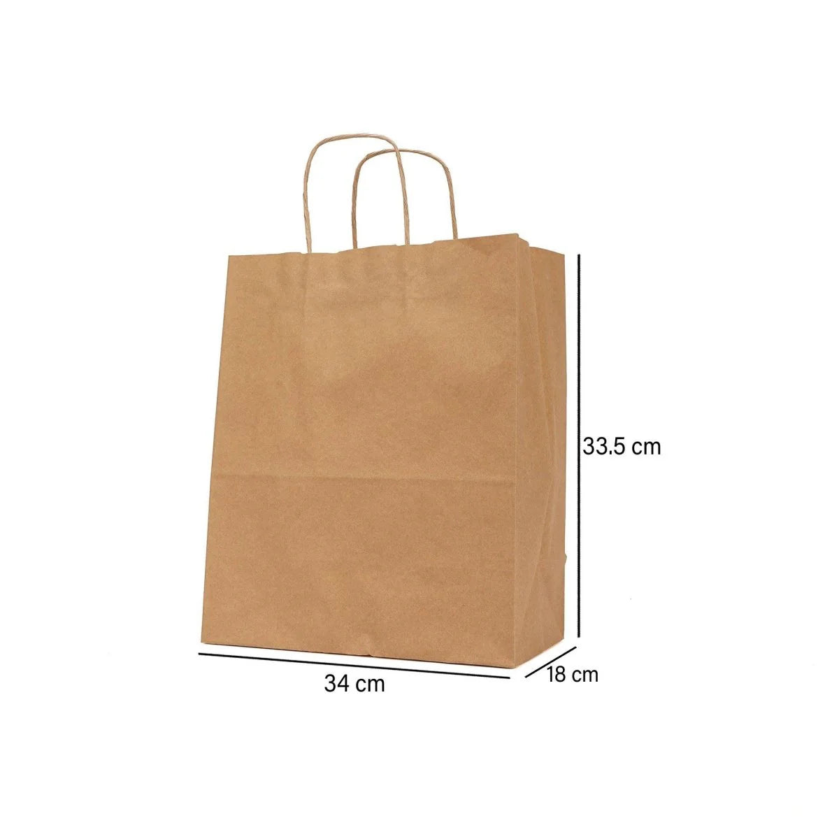 Twisted Handle Kraft Brown Paper Bag