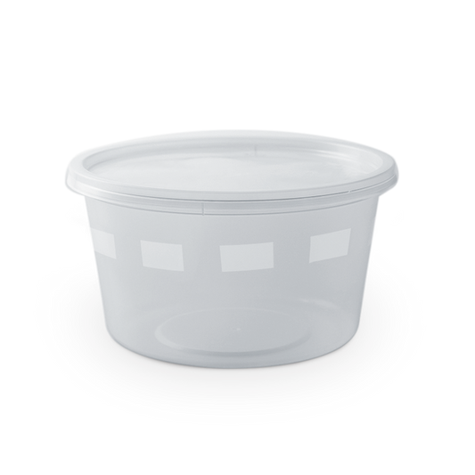 Clear Round Plastic Microwave Container