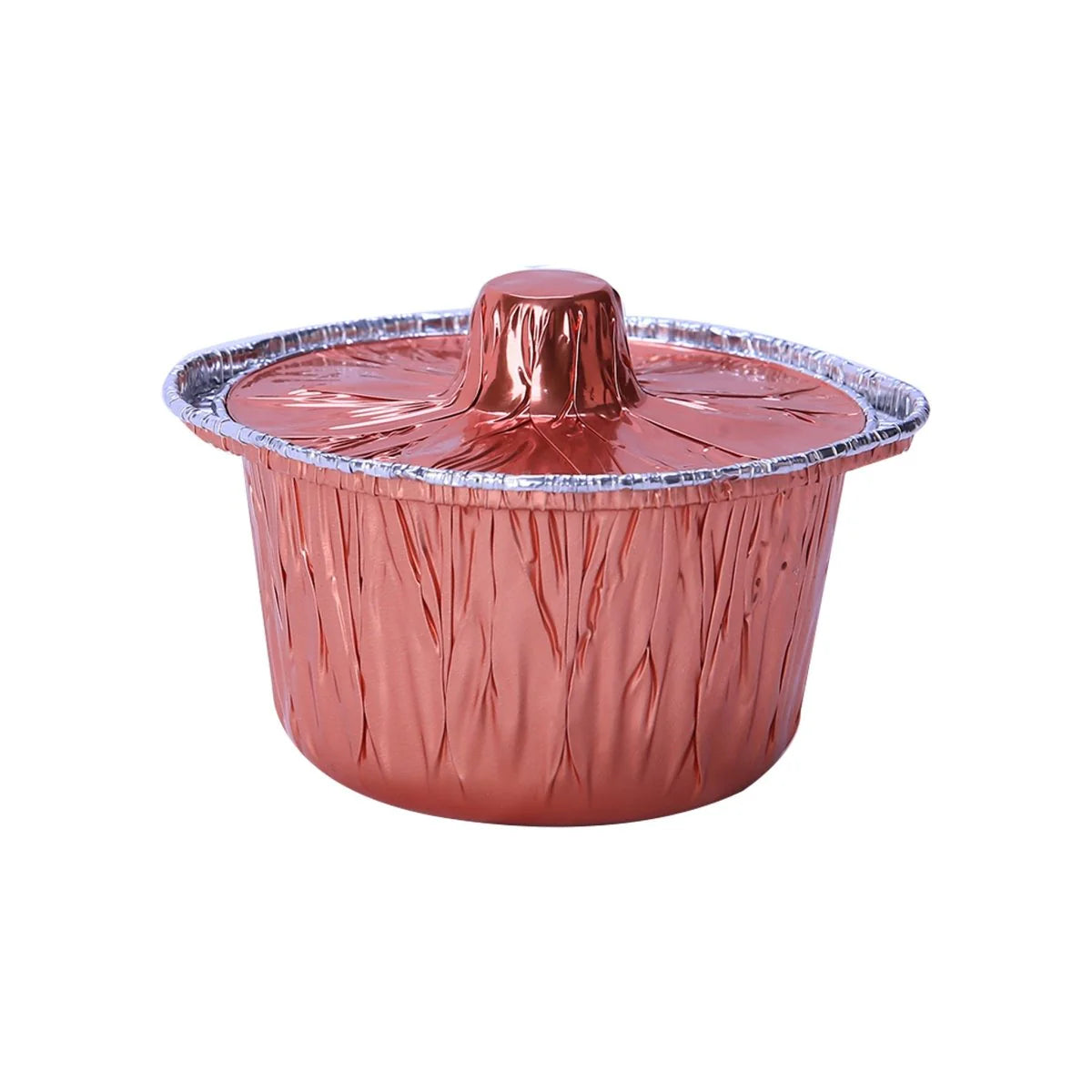 Round Aluminium Pot Container With Lid