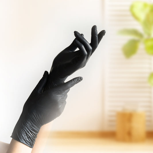 Black Vinyl Gloves Powderfree