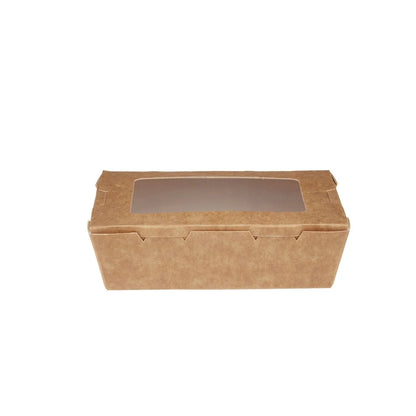 Kraft Brown Top Lunch Box with Window